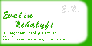 evelin mihalyfi business card