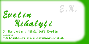 evelin mihalyfi business card